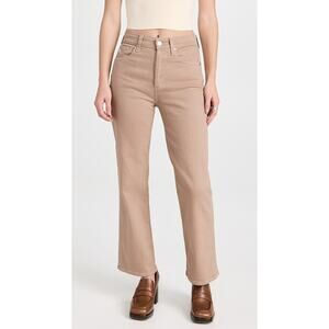 AG Adriano Goldschmied Tan Khaki Kinsley High Rise Pop‎ Crop Jeans Size 32